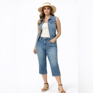 Lee Lee Riveted Ultimate 5 Denim Capris – Size 15 Cropped Jeans